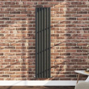 tall narrow black anthracite bathroom radiator